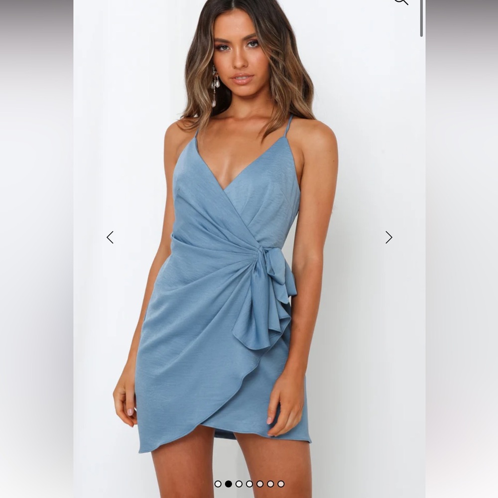Hello Molly Asymmetrical Blue Dress